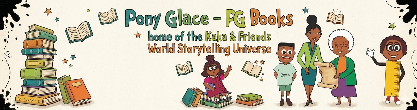 Pony Glace Books Characters and Books Banner